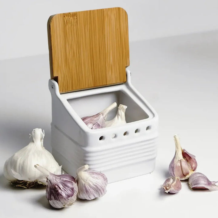 ceramic garlic keeper for kitchen counter
