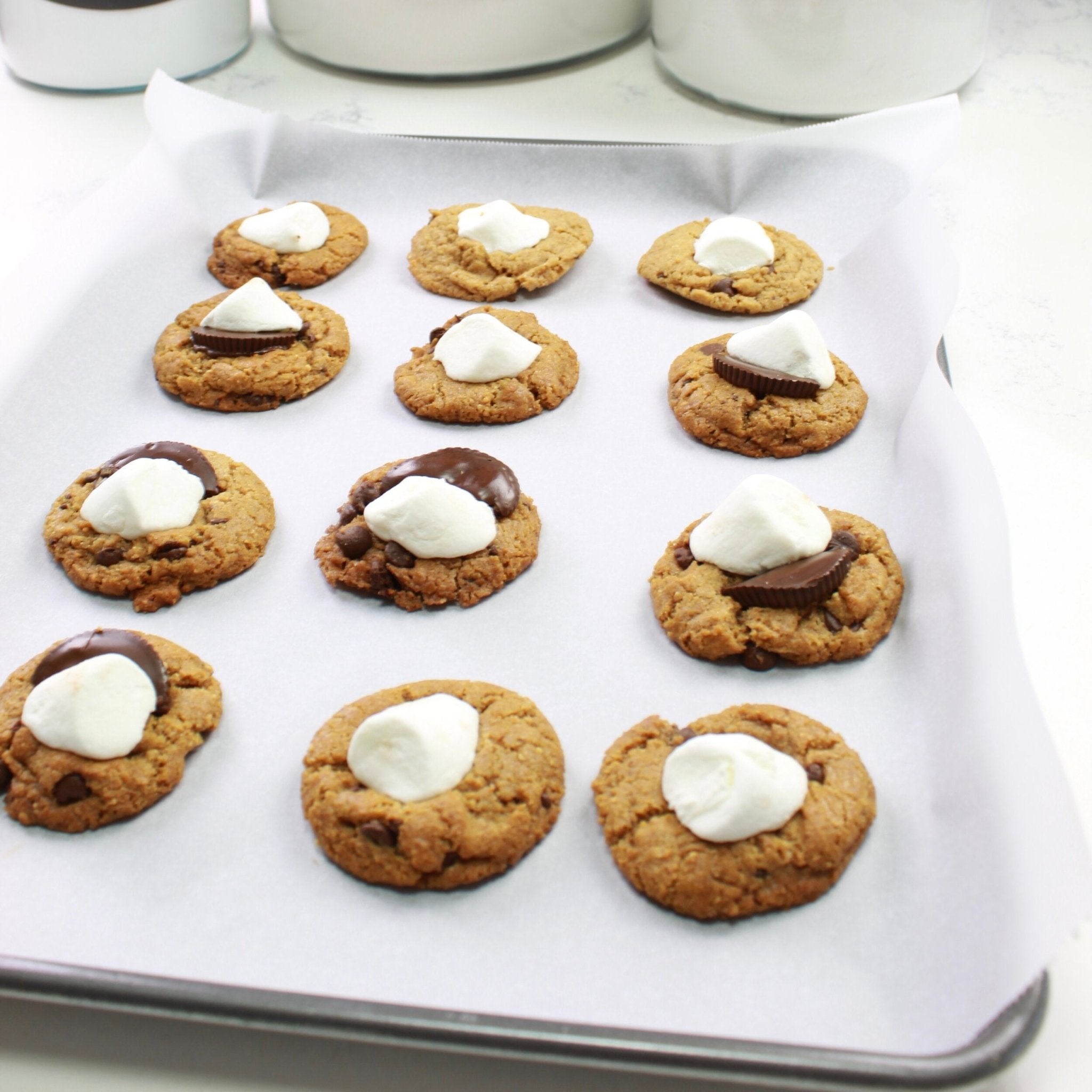 Peanut Butter Marshmallow Cookies (No Butter Needed!) - Hedman Soto