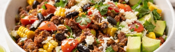taco bowl with homemade taco seasoning