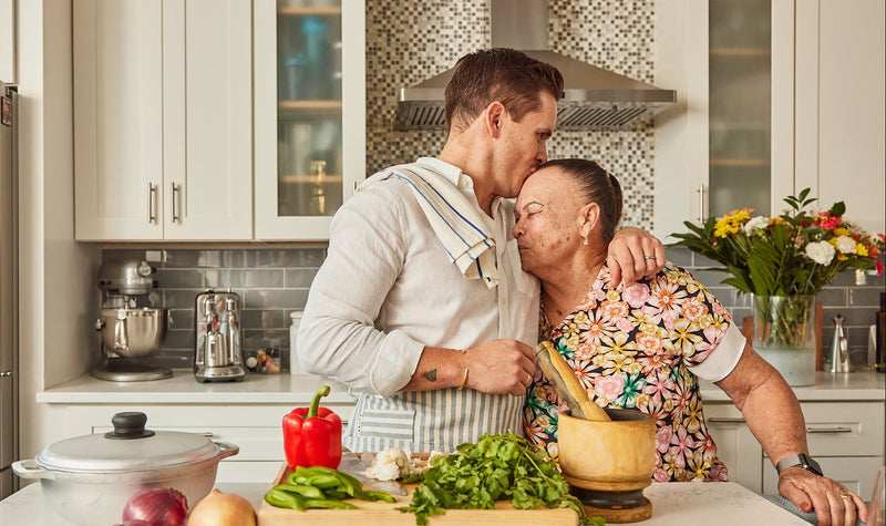 Hedman Soto with his mom