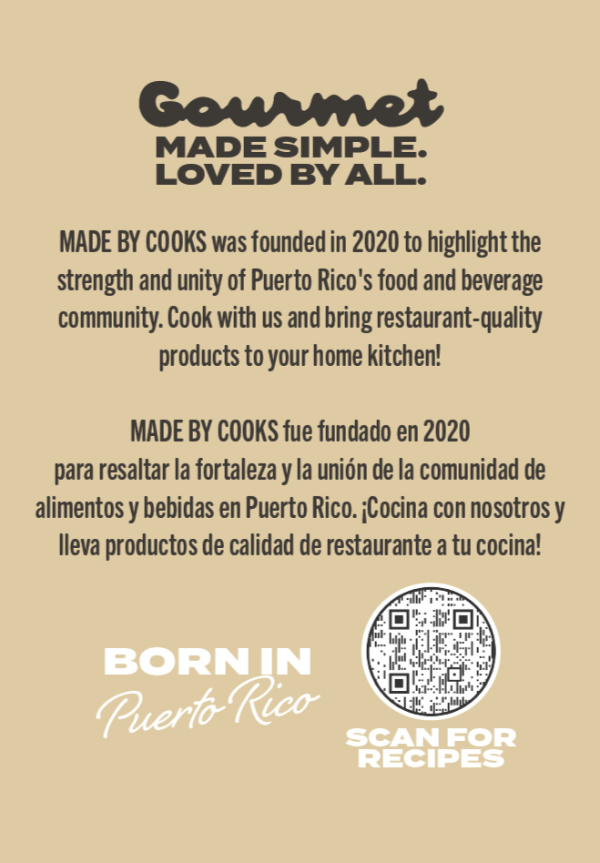 Made By Cooks brand story highlighting Puerto Rico roots and restaurant quality sauces founded in 2020